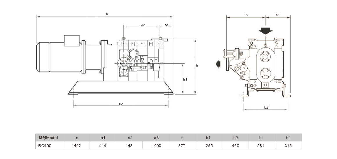 尺寸圖 RC400 尺寸圖 RC400